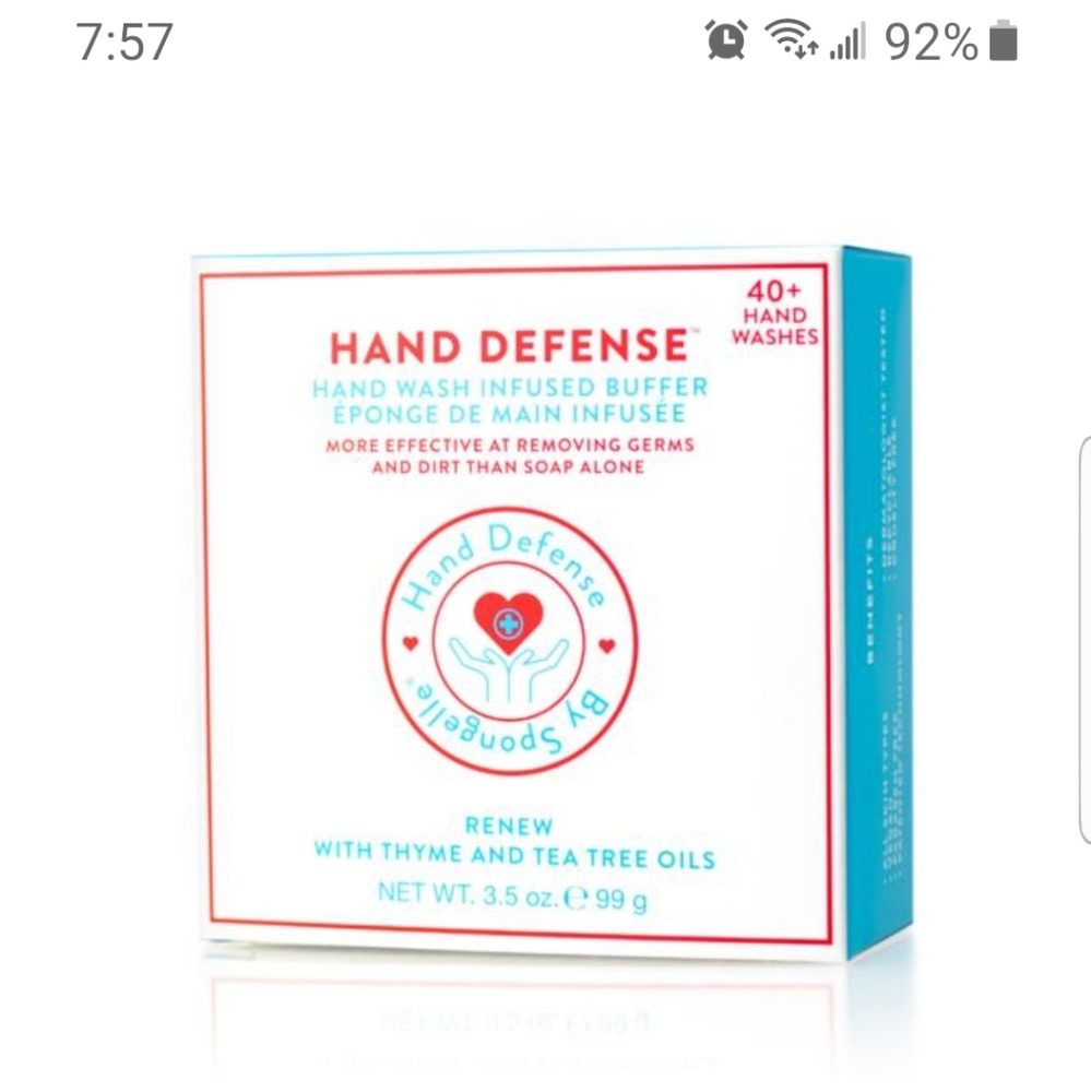 Spongelle hand defense.